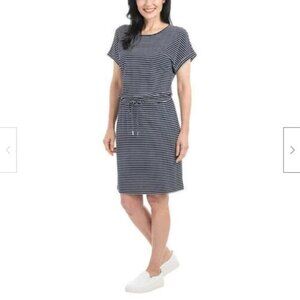 (CLEAR OUT PRICE!!!!) Hilary Radley Ladies' Short Sleeve Dress, Indigo/White XXL